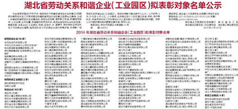 成都彩虹電器（集團）中南有限公司被認(rèn)定為“湖北省勞動關(guān)系和諧企業(yè)”